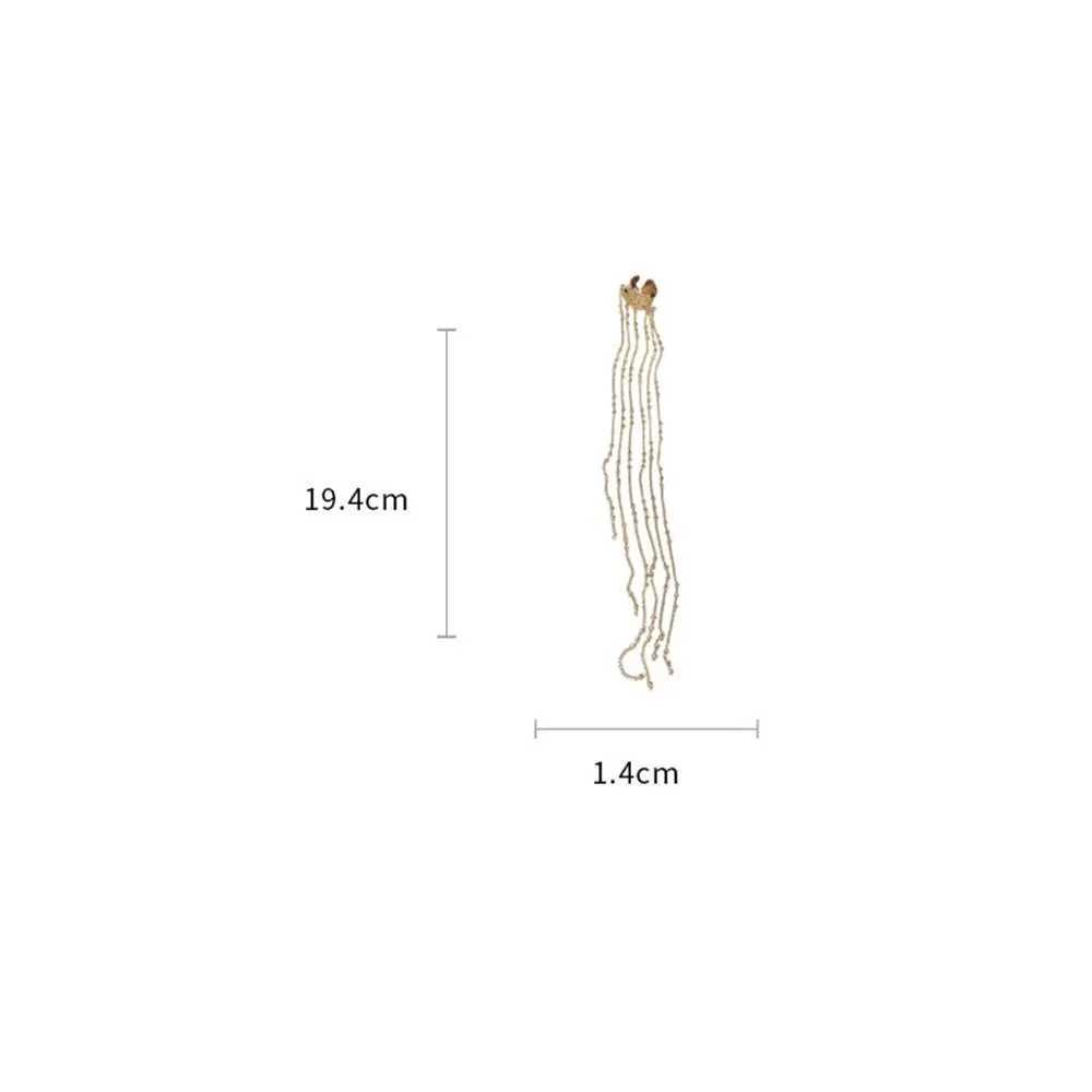 Fashionable C-shaped long tassel ear clip personalized few irregular alloy ear sleeves womens party jewelry W241017