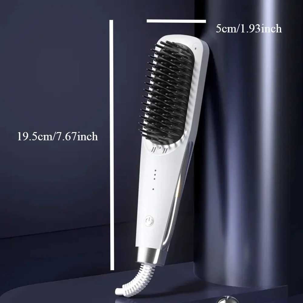 Hair Straightener Comb Quick Heated Electric Comb Hair Straightener Professional Styling Tool Multifunctional Hair Style BrushXJ241016