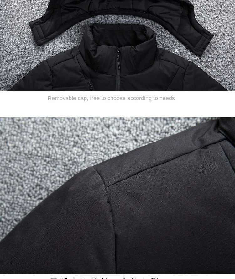 Mens winter down jacket with hood winter warm mens jacket casual autumn jacket stand up collar thick hat White Duck Park mens X241017