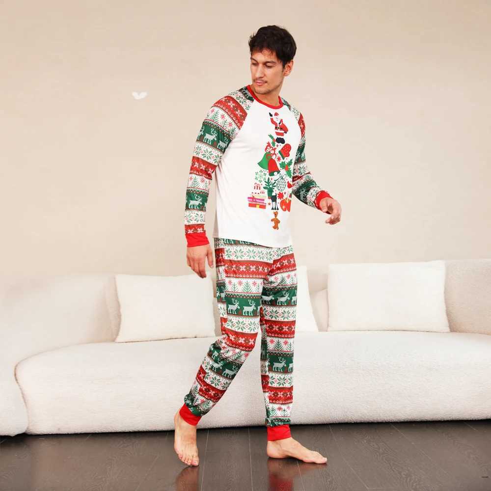 Christmas Gift 2024 New Full Set Printed Mom Daughter Dad Son Matching Set Soft and Cute Christmas Pajama Set Family Appearance Lounge Clothing W24101