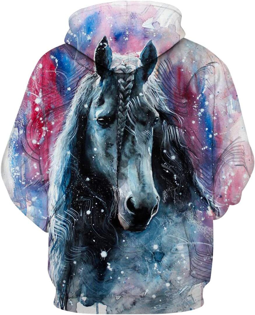 Hoodie for Mens Womens Unisex Horse Creative 3D Printed Hoodie Novelty Animal Print Hoodies Sweatshirt sweatshirt Pullover Long Sleeve cool