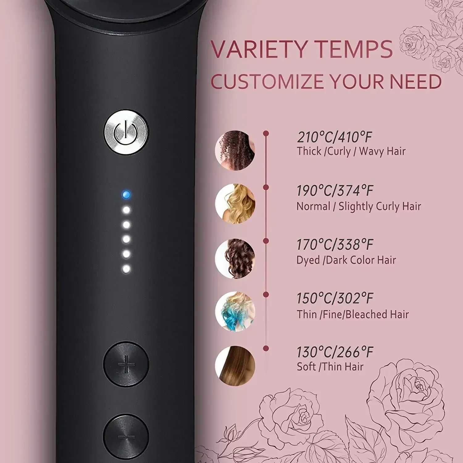 New Hair Straightener Quick Heated Electric Hot Comb Hair Straightener Professional Mini Negative Ion Hair Care Hairstyle BrushXJ241016
