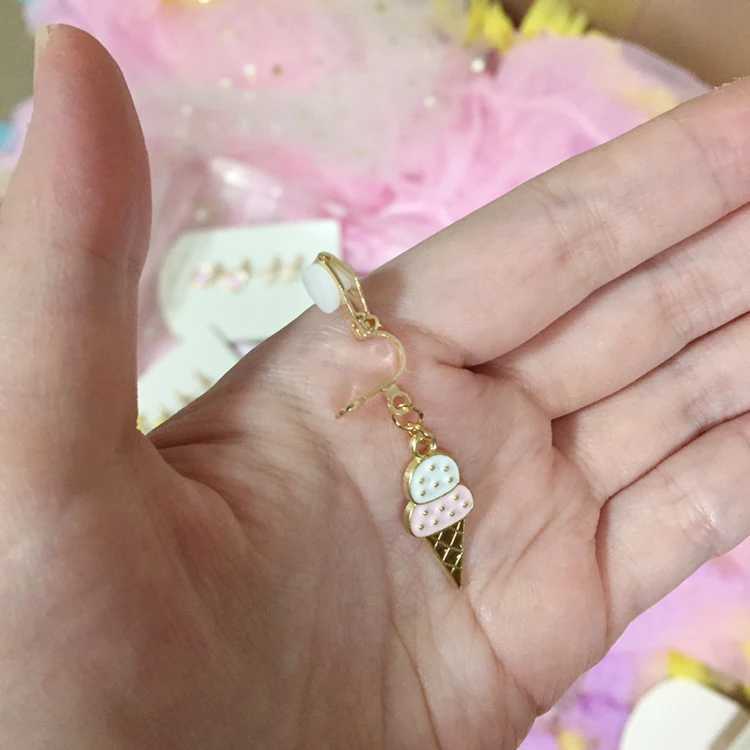 2 pairs/set 2 pairs/set newly arrived cute white cat butterfly clip earrings for children and girls jewelry without perforations for children W241017