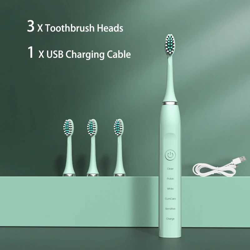 New Arrival 5-mode sonic electric toothbrush USB charger charging IPX7 waterproof intelligent timer cleaning white teeth ultrasonic oral cavity G24101