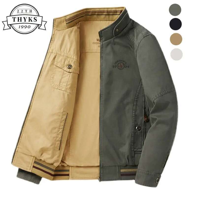 Brand Double-Sided Military Jacket Men 7Xl 8Xl Spring Autumn Cotton Business Casual Multi-Pocket Men's Jackets Chaquetas Hombre