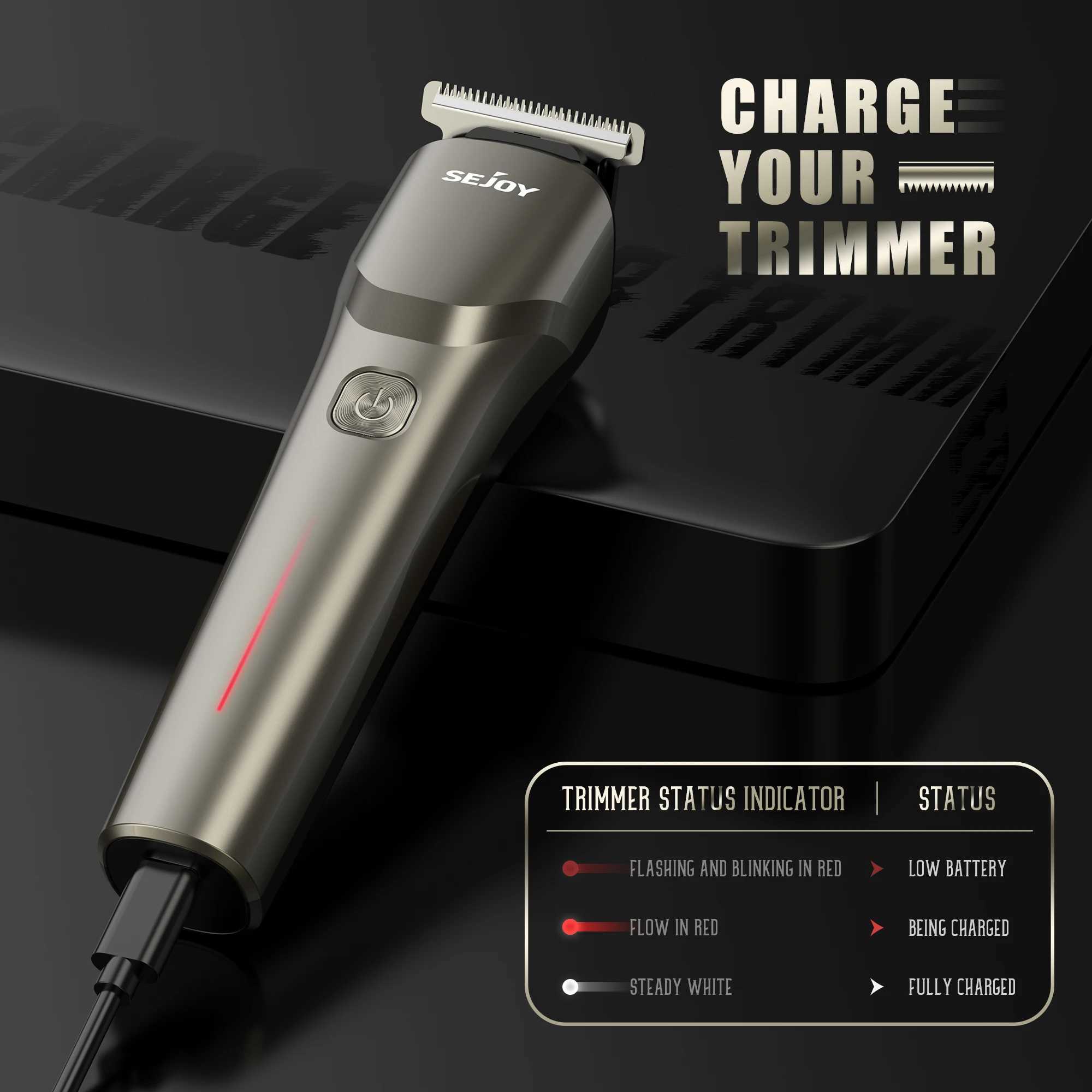Joy professional mens electric hair clipper beard trimmer hair clipper cordless mens electric hair clipper shaving machine trimmer W241017