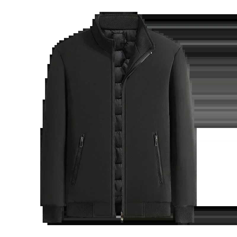 Puffer Jacket Men Autumn Thick Winter Jackets Man Warm Coats Fashon Casual Cotton Padded Outwear Solid Colour Mens Clothing Top X241017