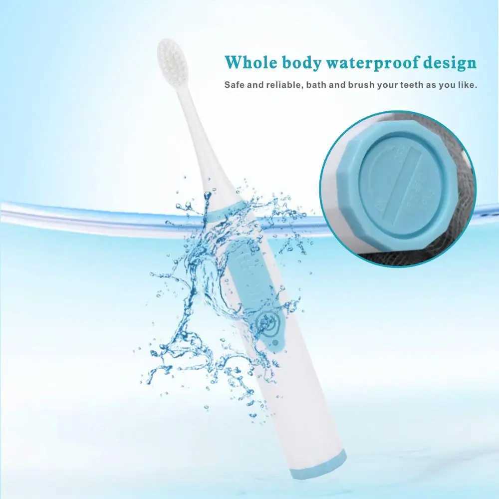 New Arrival Battery type sonic ultrasonic electric toothbrush with soft bristles waterproof teeth whitening and oral hygiene toothbrush G241017