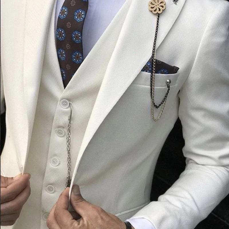 Formal Groom Tuxedo for Wedding Slim Fit Men Suits 2024 Custom Male Fashion Costume 3 Piece Jacket with Pants Vest