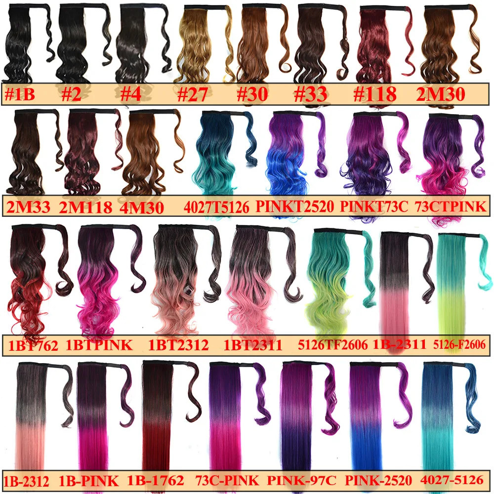 Long Wrap Around Clip In Ponytail Extensions 161822 Inch Straight Yaki Ponytail Synthetic HairPiece Ponytail Fake Hair 241009