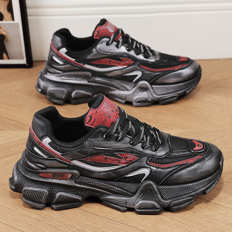 Men's Autumn 2024 Color Wiping Sports Versatile Casual Shoes
