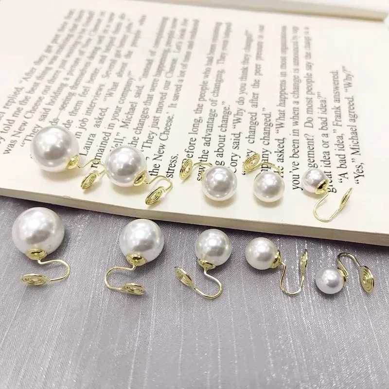 1 pair of pearl ear clip earrings fashionable earrings without ear holes simple ear sleeves fake perforations fashionable jewelry earrings W241017