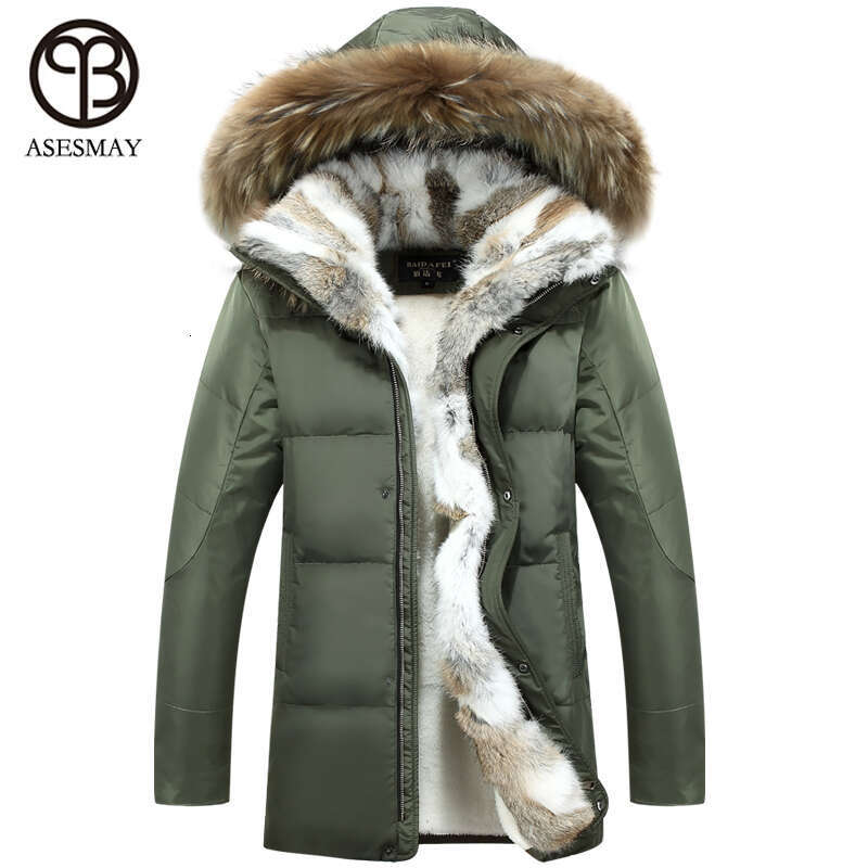 Asesmay 2019 Fashion Jackets Brand Clothing Wellensteyn Coat Winter Jacket Men Coats Raccoon Hooded