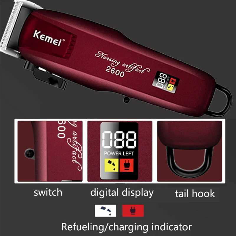 Kemei Electric Hair Clipper Professional Hair Clipper Mens Barber Beard Trimmer Rechargeable Hair Clipper W241017