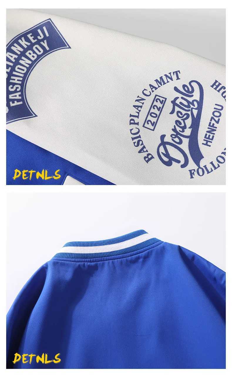 Autumn baseball uniform mens letter embroidery fashion street mens jacket trend retro casual jacket street clothing M241017