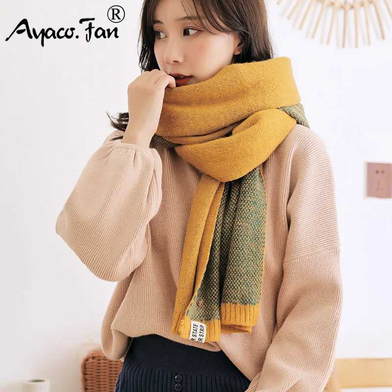 2019 Wenxin Knitted Cashmere Scarf Cute Little Pineapple Girl Autumn Fem Shawl Warm Womens Scarf X241017