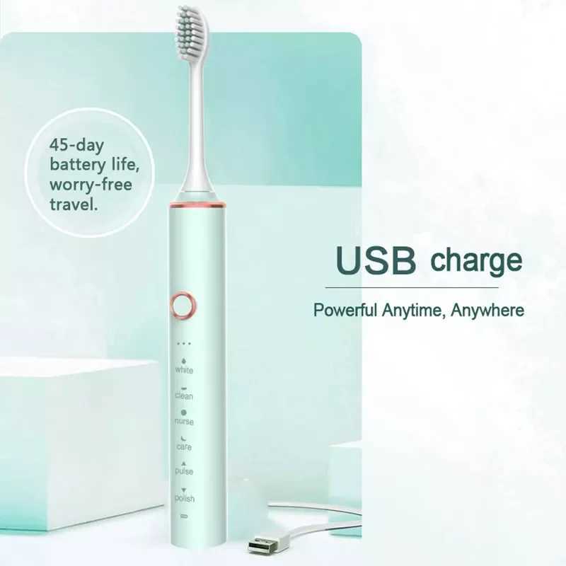 6 types of sonic electric toothbrushes IPX7 waterproof timers for adult USB charging teeth whitening and cleaning M241017