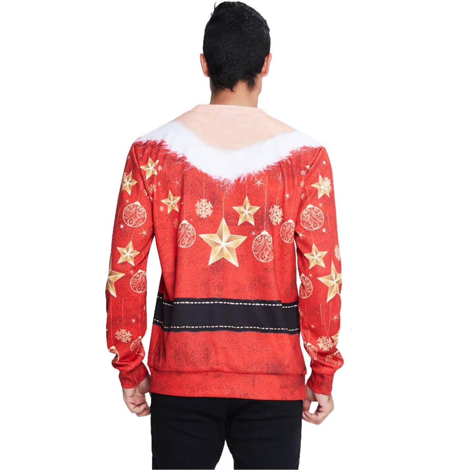 Long Sleeve Shirts for Men sweatshirt Unisex Ugly Christmas Crewneck Sweatshirt Novelty 3D Graphic Long Sleeve Sweate Tee Streetwear Casual tops cloth