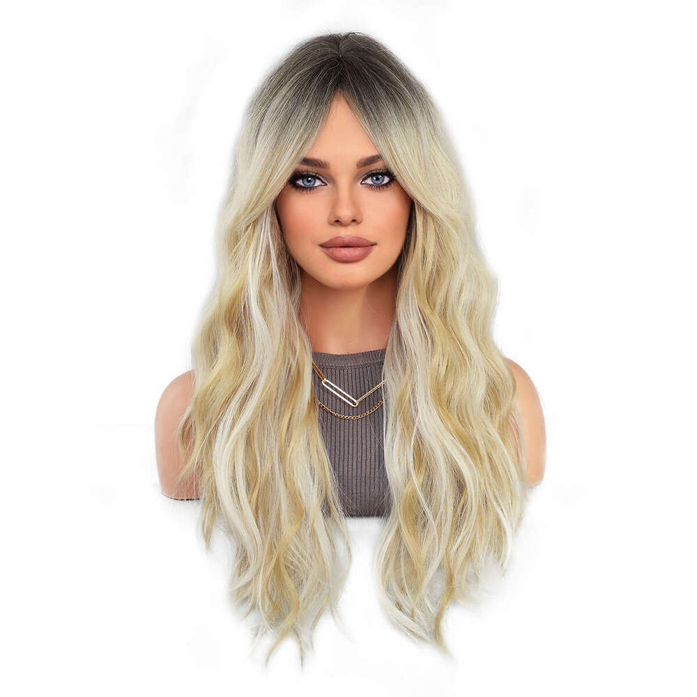 Jinhua Wig, Long Curly Hair With Split Bangs, High-Quality Synthetic High-Temperature Silk Wig