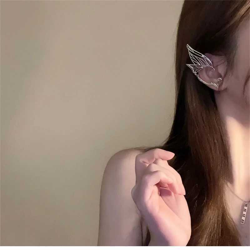 Hollow butterfly earrings with elf wings fairy wings screw earrings girl earrings cuff pendant earrings unprinted jewelry gifts W241017