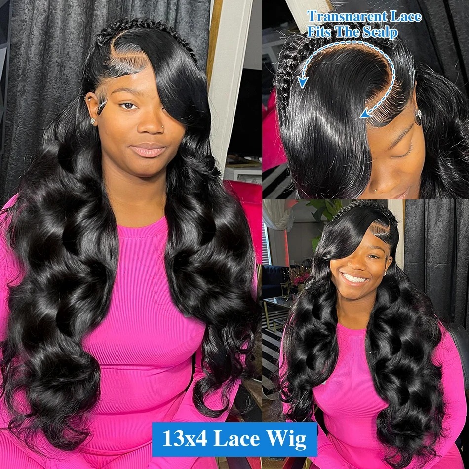 250 High Density Body Wave 13X6 HD Front Human Remy Hair 5X5 Glueless 13X4 Lace Frontal Wig Brazilian For Black Women