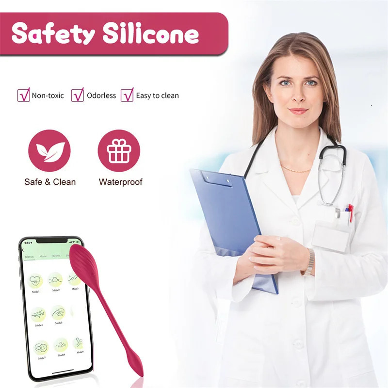 9 modes of silicone Gspot vibrator egg application remote control sex toy female masturbation click stimulation adult game charging 241009