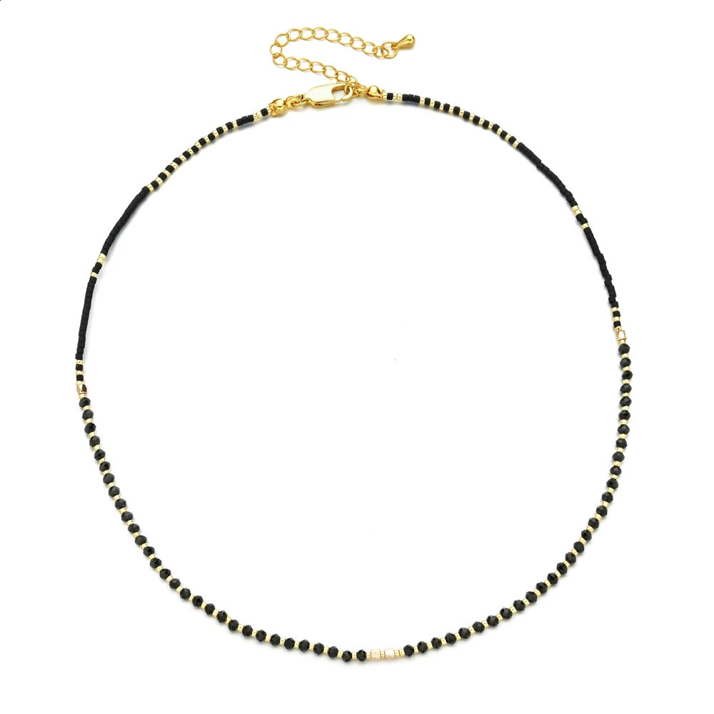ZMZY Faceted Natural Stones Bead Necklace Fashion Miyuki Bead Necklace Womens Jewelry Party Gift 241017
