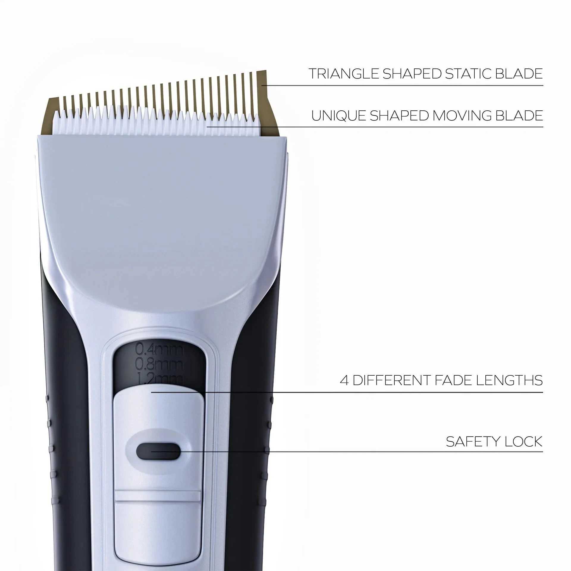 Electric hair clipper with unique shape sports blade LCD display screen USB charging for salon mens hairdressers W241017