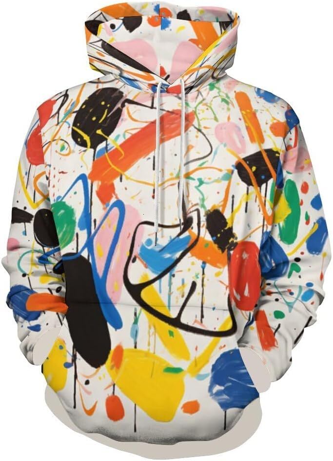 Hoodie for Mens Womens Mens Cartoon Fashion Graffiti Hoodie Sweatshirt Hippie Funny Patterned Long Sleeved Hoodies Graphic Hoodies sweatshirt Fashiona