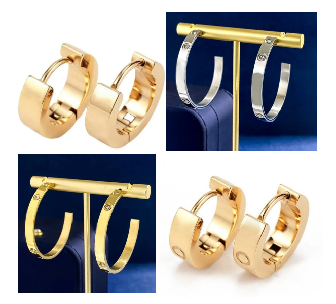 2024 With box Earrings Women's Designer Earrings Gold Earrings Party Wedding Anniversary Gift Designer Rose Gold Earrings High Polishing Fashion Jewelry