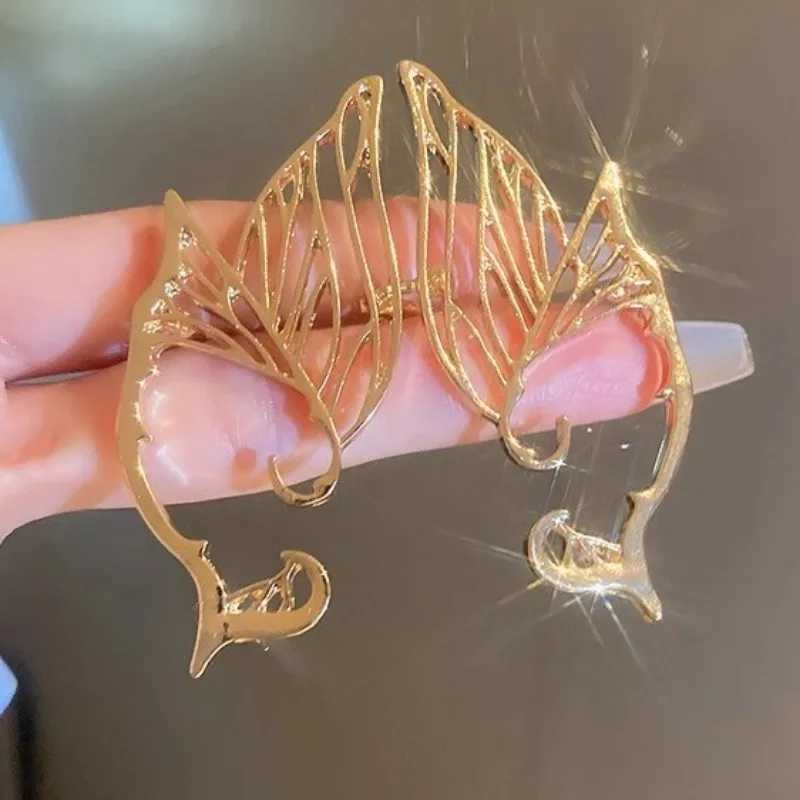 Halloween hollow butterfly earrings retro punk womens earrings girls retro alloy elf earrings pendant elegant jewelry accessories W241017