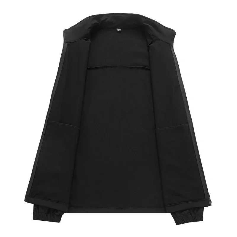 New Men Jacket Outdoor Thin Breathable Windbreaker Autumn Sportwear Solid Coats Outwear Mens Clothing Top X241017