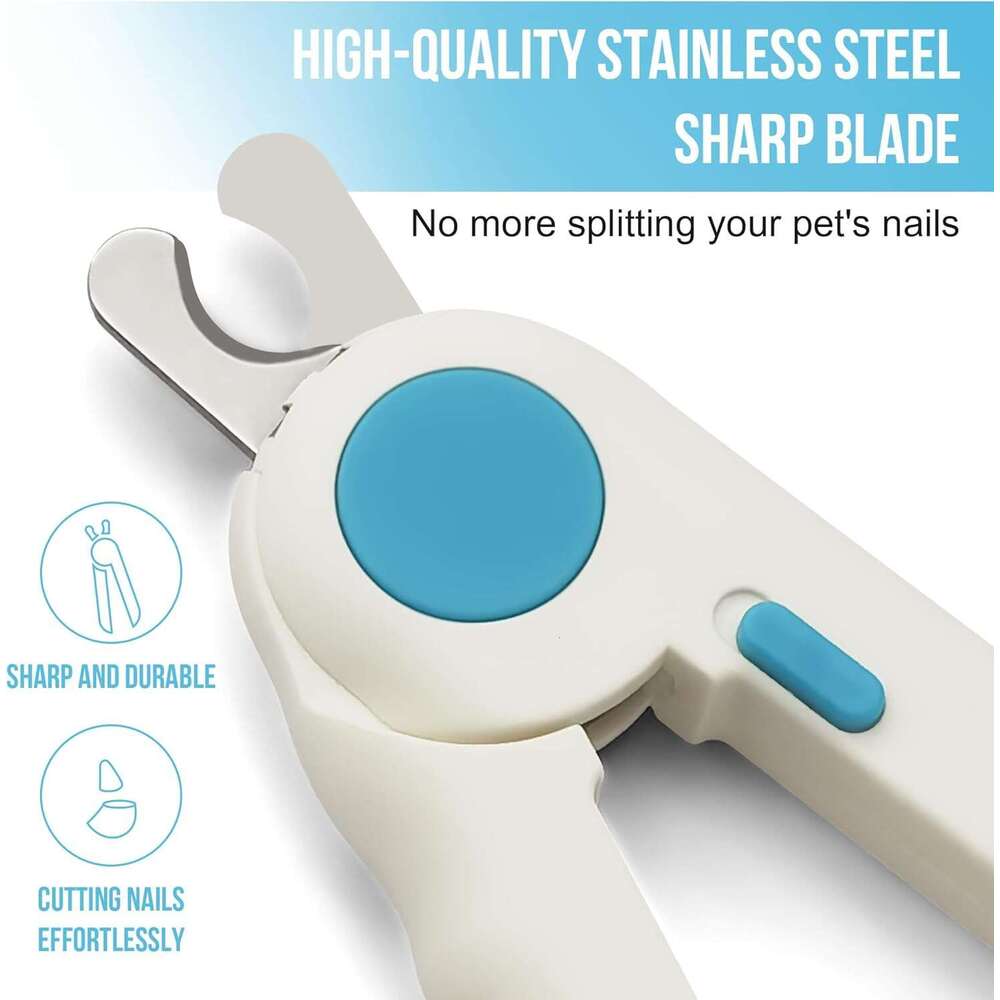 LED Pet Clippers Nail Clipper With Light,Illuminates Cat & Dog Nails Or Bloode,Suitable for dogs, cats, rabbits, birds and other pets,Razor S Durable 