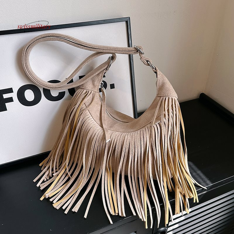 Brown Personalized Design 2024 Summer New Women's Bohemian Versatile Crossbody Bag #59 swissmilitary