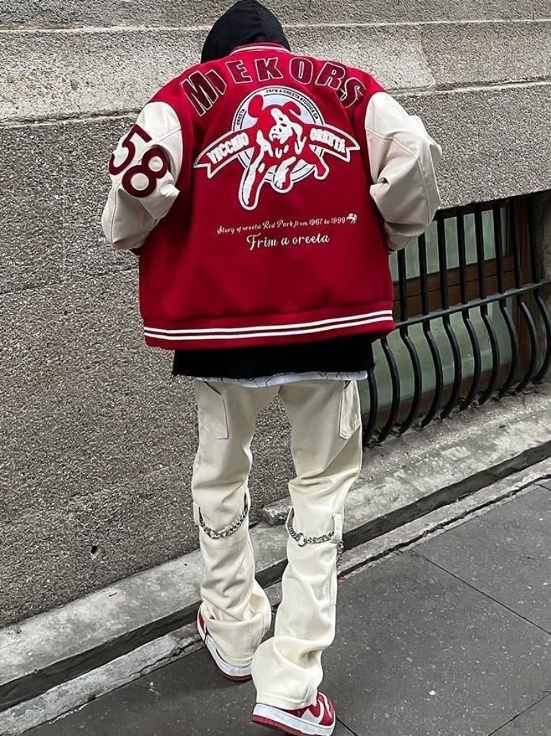 Autumn American New Retro Letter Cking Hip Hop Baseball Uniform Y2k Street Casual Joker Splicing Jacket Men And Women