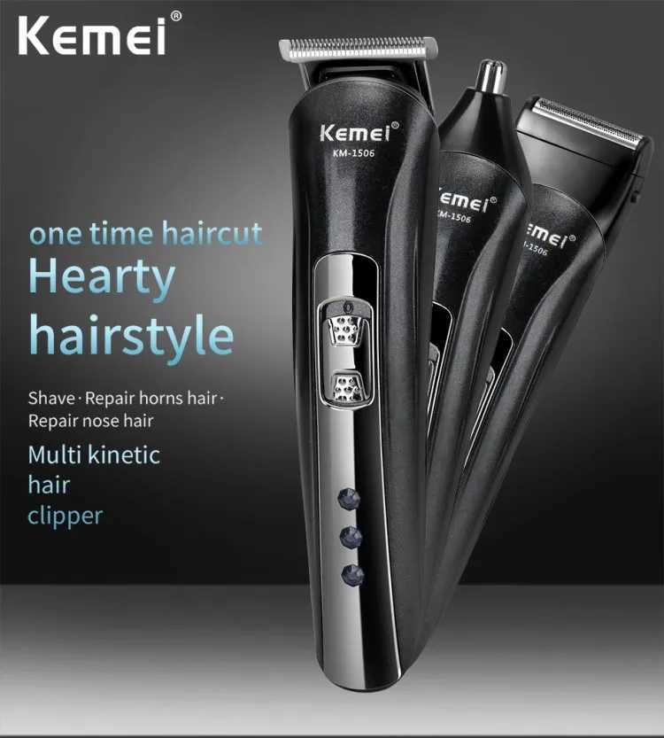 Kemei KM-1506 Multifunctional USB Hair Clipper Rechargeable Electric Hair Clipper Electric Shaver Beard Shaver Hair Clipper Keme W241227