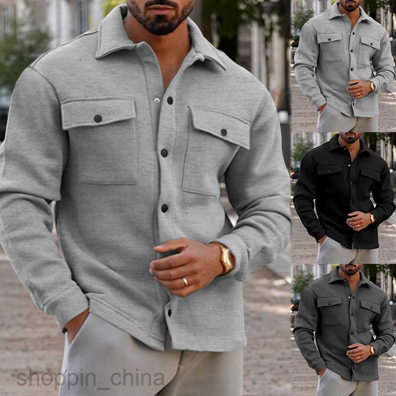 Men's Jackets Coats Winter Casual Men's Velvet Collar Top Single breasted Solid Color Slimming Jacket