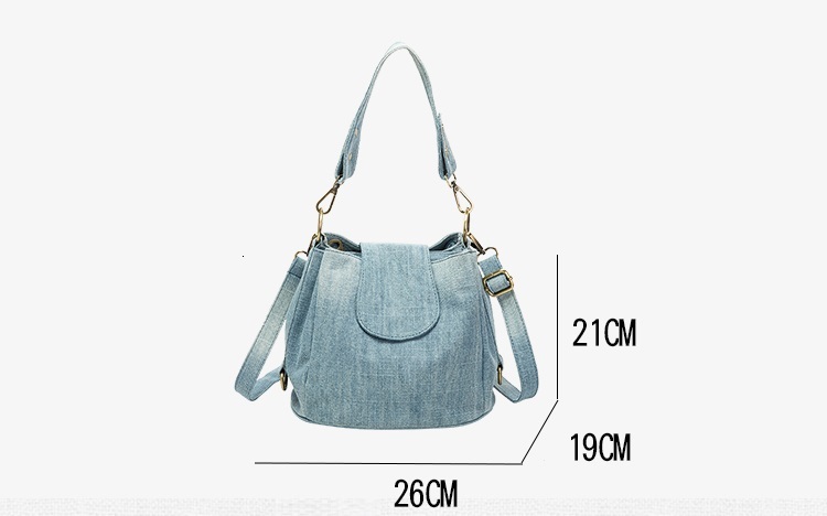 Women's 2023 Trend Shoulder Demin Bucket Small Size Tote Brand Crossbody Bag Carteras Para Mujer