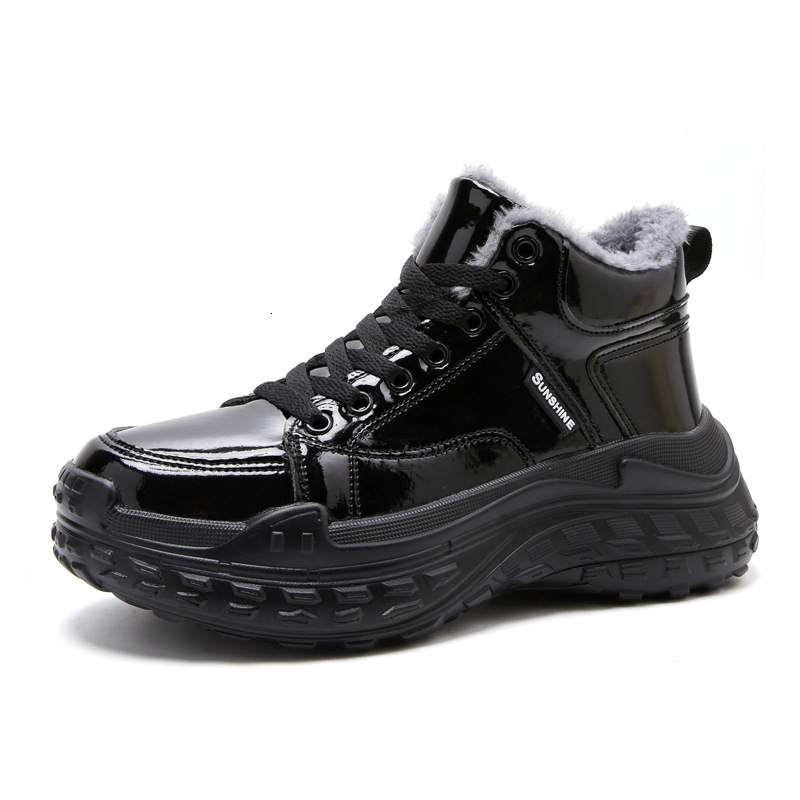 new anti slip waterproof snow boots autumn winter, mid top Martin shoes, wear-resistant and shock-absorbing sports shoes for women
