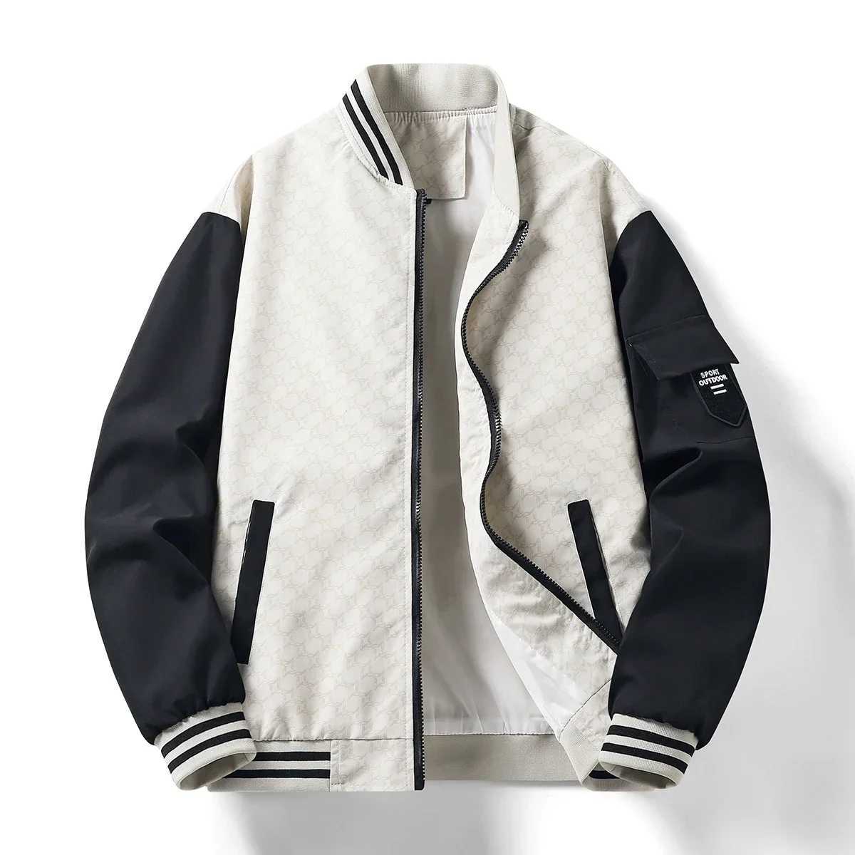 Baseball Jcakets Autumn Casual Man Slim Bomber Jacket Men Cargo Fashion Coat Long Sleeve Outwear Mens Clothing Top Windbreaker X241017