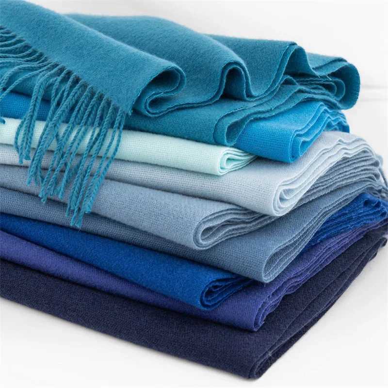 2024 Winter Warm Cashmere Scarf Winter Headscarf Solid Womens Shawl Bag Fem Pashmina Bandana Scarf X241017
