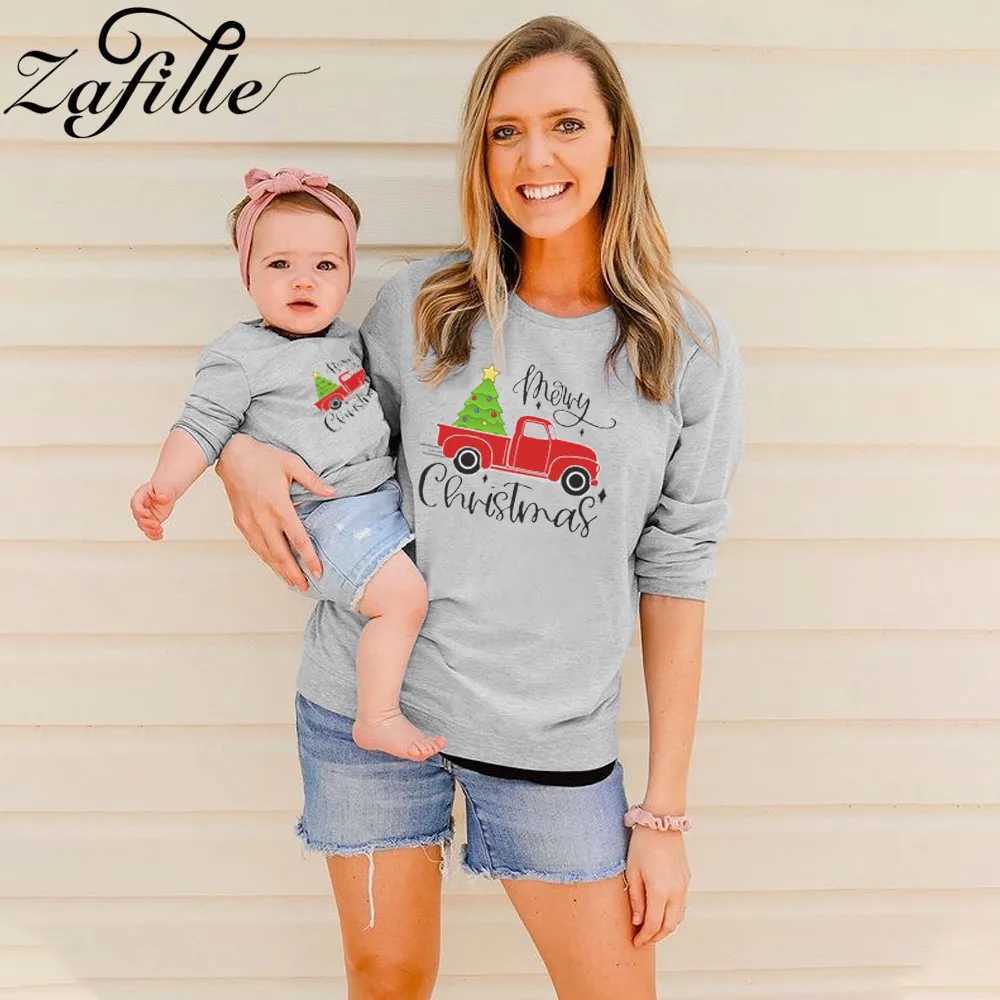 ZAFILLE Christmas Jersey Family Clothes Xmas Pullover Family Sweatshirts New Year Costume Dad Son Clothes Mom And Daughter Equal W241015