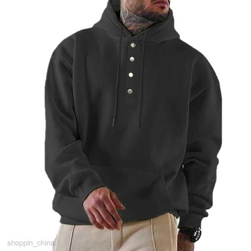 Men's Hoodies Sweatshirts Fall/Winter Men's Long Sleeve Jacket Loose Casual Hoodie