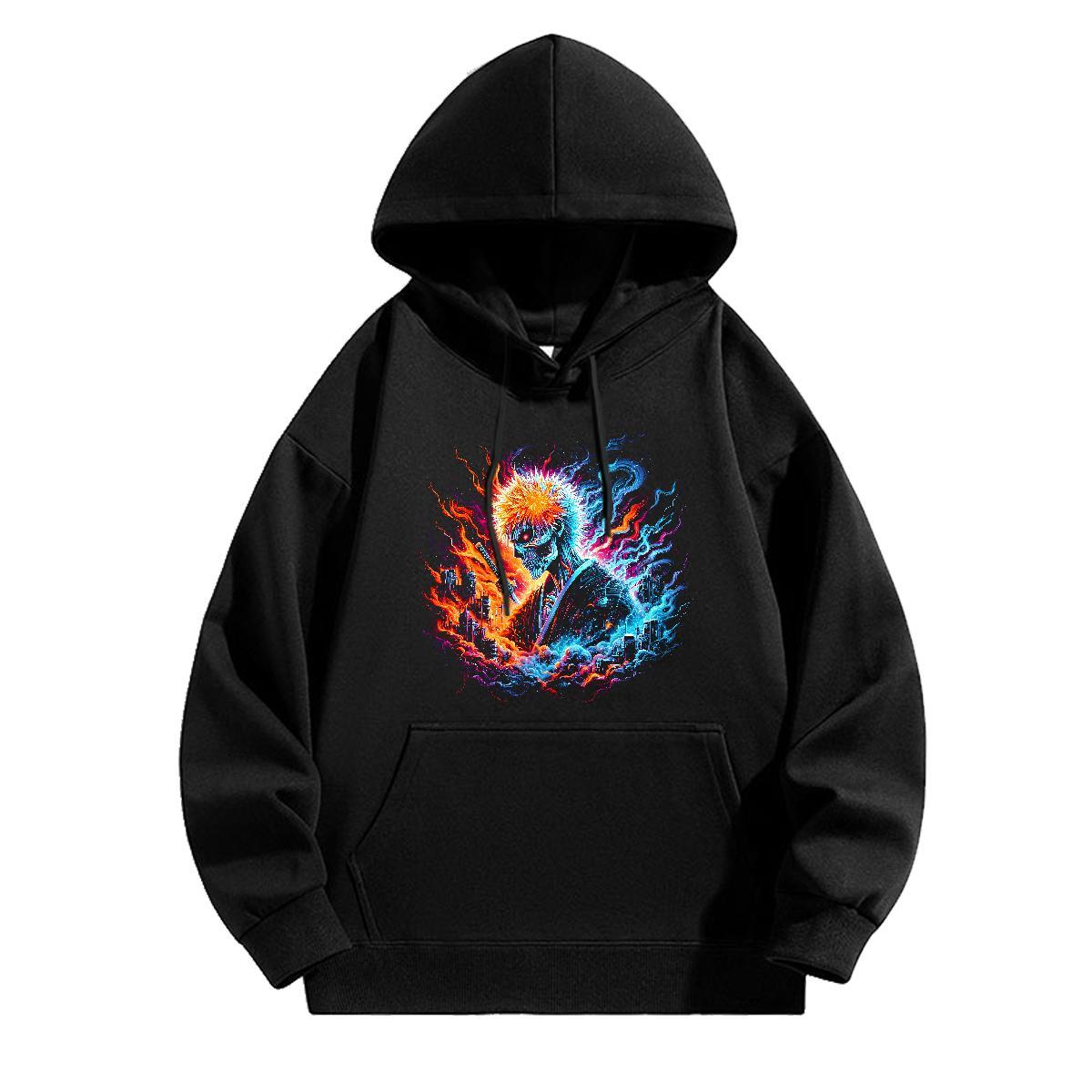 Factory Direct Man Hoodie Breathable Long Sleeve High Quality Men's Hooded Sweatshirt Black Oversized Pullover Hoodie Street Warm Fleece