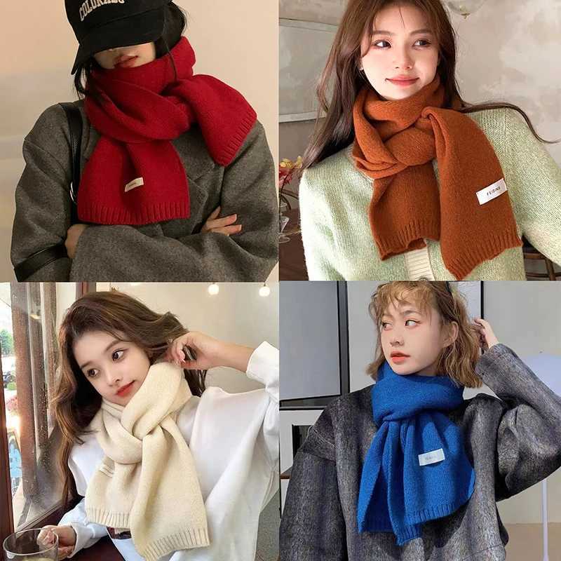 Winter Knitted Scarf Warm Collar Warm Fleece Warm Scarf Thickened Windproof Collar X241017