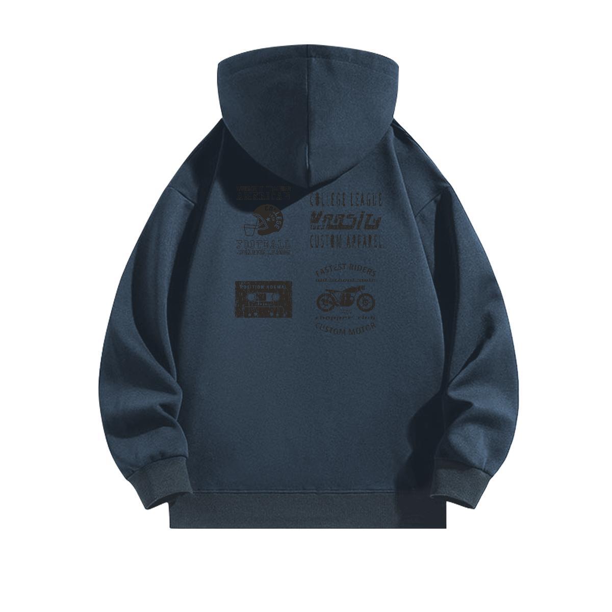 New Arrival Hoodie Drawstring Long Sleeve Free Shipping Hoodie Pullover Cartoon Print Top Hoody Street Velvet Thick