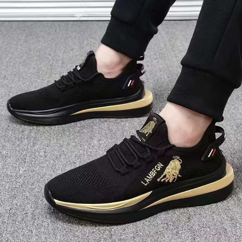 2022 Spring New Men's Sports Shoes Popular Flyknit Breathable Running Shoes Casual Men's Shoes Manufacturer Wholesale 2C0