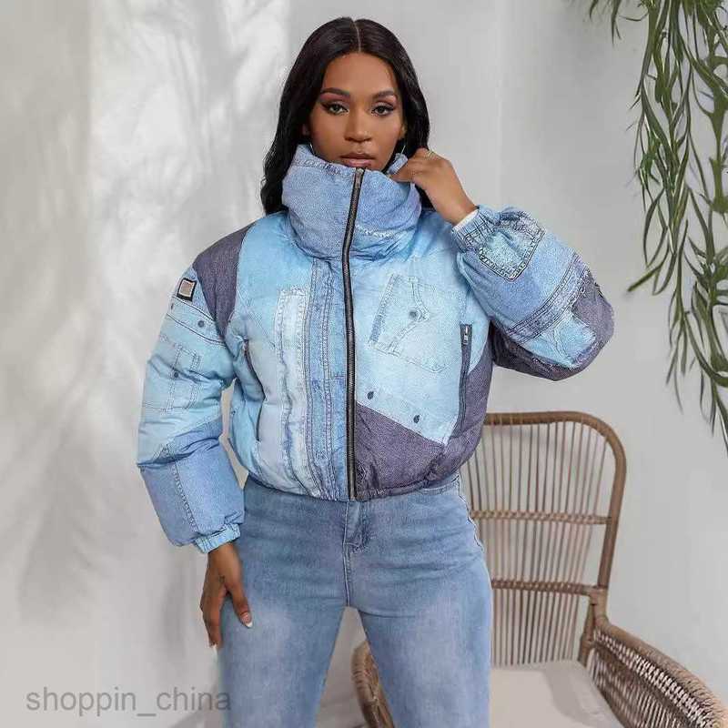Women Jackets Coats Women's Fashion Women's Jacket Denim Printed Cotton Jacket