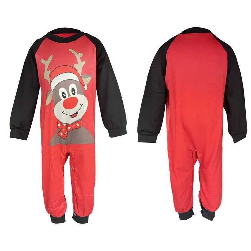 Family matching Christmas pajamas cute reindeer print long sleeved top deer print pants lounge set holiday pajamas casual day set W241015