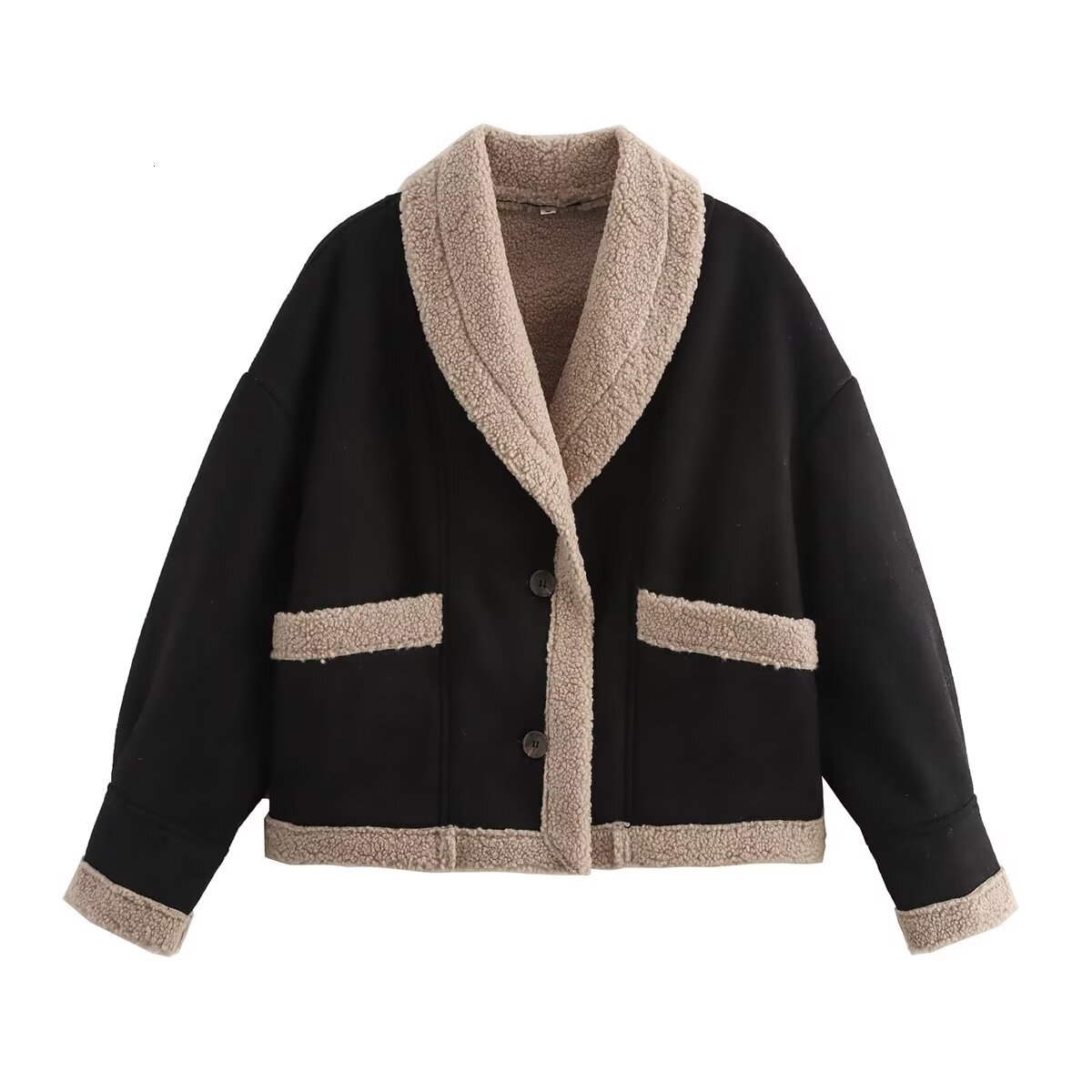 Women's Winter 2024 Elegant Outwear Jaquetass Femininas Armygreen Coat Solid Long Sleeve With Button Warm Jackets